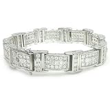 Iced Out CZ 8 12mm Men's Silver Bracelet