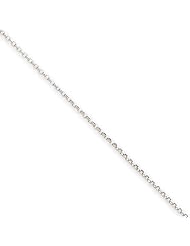 14k WG 1mm Rolo Pendant Chain