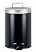 Brabantia Pedal Bin, 5litre, Matt Black with Matt Steel Lid