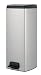 Brabantia Pedal Bin, 25litre, Plastic Bucket, Metalic Grey