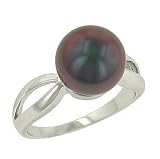 10-10.5mm Tahitian Pearl Ring with Tapered Split Shank