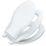 KOHLER K-4732-0 Transitions Elongated Quiet-Close Toilet Seat, White