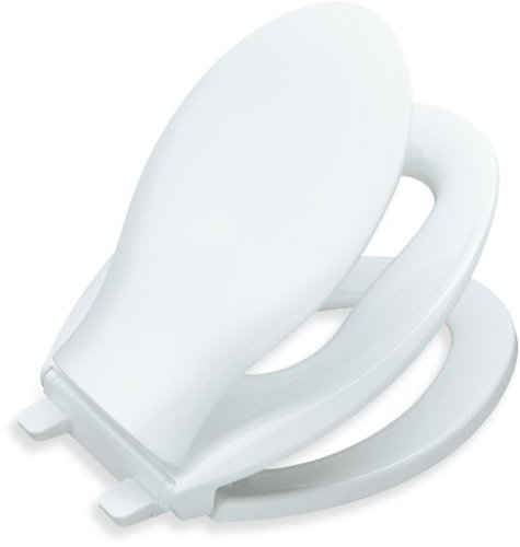 KOHLER K-4732-0 Transitions Elongated Quiet-Close Toilet Seat, White
