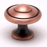 1 3/16'' Dia Brushed Antique Copper Knob