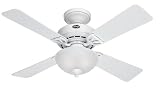 Hunter Fans 21348 42 Ashlyn Kid's Indoor White Ceiling Fan w/ Light & Blades