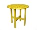 18" Recycled Earth-Friendly Outdoor Patio Round Side Table - Sunshine Yellow