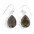 Smoky Quartz French Wire Earrings