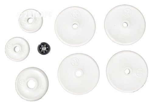 Hayward AX6000D Soft Roller with Bearing Replacement for Hayward Viio and Phantom Turbo In-Ground Pressure Pool Cleaners, Set of 7