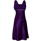 SatinChiffonPromDressGownCrystalsKnee-Length-5X