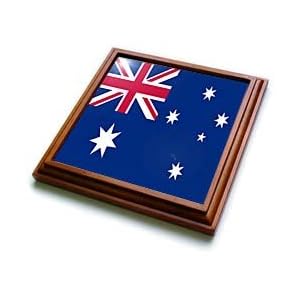Australian Flag - 8x8 Trivet With 6x6 Ceramic Tile by 3dRose LLC