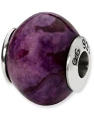 Reflections(tm) Sterling Silver Purple Magnasite Stone Bead / Charm