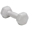 Body Solid Tools BSTVD4 4-Pound Vinyl Dumbbell (Light Gray)
