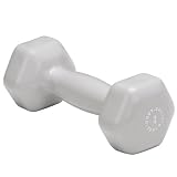 Body Solid Tools BSTVD4 4-Pound Vinyl Dumbbell (Light Gray)