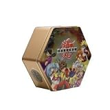 Gold Bakutin Collector's Tin FILLED with 18 Bakugan Marbles and 36 Ability / Metal Gate Cards