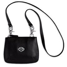 Harley-Davidson� Ladies Crystal Bar and Shield Hip Bag. 100% genuine leather. Rhinestone...