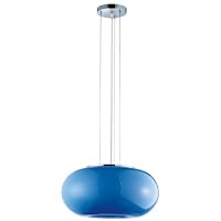 Eurofase 12894-031 Pop 2-Light Convertible Pendant, Chrome/Blue