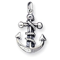 Sterling Silver Mariners Cross Pendant with Antiqued Finish