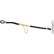 Watch Band Black Nylon Gold Buckle Safety Chain Part