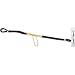 Watch Band Black Nylon Gold Buckle Safety Chain Part
