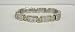Heavy Mens Genuine Sterling Silver Princess Cut White and Yellow CZ Braclet