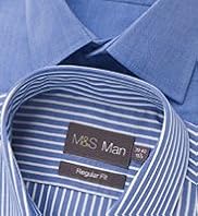 2 Pack Easycare Plain and Striped Shirts