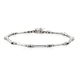 10K White Gold 1/2 ct. Alternating Black and White Diamond Tennis Bracelet