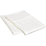 Classic Stripe White King Size 2PC Pillowcases, 100% Egyptian Cotton - 22" x 44"