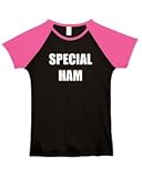Special Ham on Fitted Ladies Cap-Sleeve Baseball T-Shirt (in 6 colors)