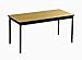 Correll 36" High Standing / Stool Height Utility Table, 36" High x 72" Fusion Maple High-Pressure Laminate Top with Black Frame , Rock Solid Commercial Quality (LT3672-16)
