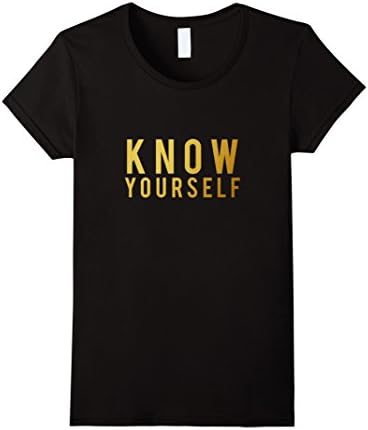 Women's Know Yourself T-Shirt Small Black