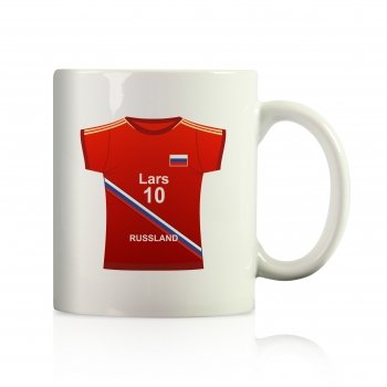 Russland EUROPA 2012 Trikot Becher mit Namen und Nummer