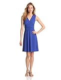 Lilla P Women's Stretch Double V-Neck Dress, Cobalt, Small