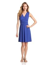 Hot Sale Lilla P Women's Stretch Double V-Neck Dress, Cobalt, Medium
