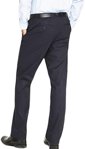 Figlio Lontano Men's Slim Fit Suit Pants Formal Solid (34, Black)