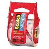 3M Scotch Packaging Tape in Sure Start Dispenser, Clear Size:142, 2 in x 800 in - 6 Rolls