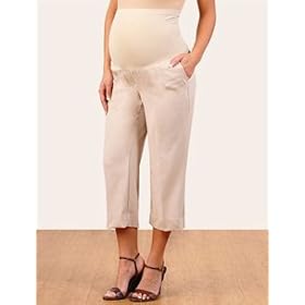 Motherhood Maternity: secret fit belly(tm) bi-stretch suiting maternity crop pant