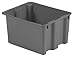 Stack and Nest Bin, 21 in L, Gray