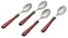 Rosanna Pearlized Red Napoleon Espresso Spoons, Set of 4