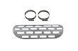 Chrome Universal 9 Perforated Motorcycle Exhaust Heat Shields - Frontiercycle (Free U.S. Shipping)