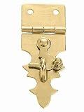 read full review 14 Decorative Hasp with Swing Latch Brass Finish. Screws Included