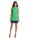 Adrianna Papell Womens Roll Collar Lace Sheath Dress