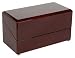Rapport W130 Mahogany Double Watch Winder with Burgundy Interior