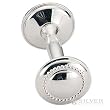 Empire Silver Sterling Beaded Dumbbell Rattle
