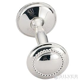 Empire Silver Sterling Beaded Dumbbell Rattle