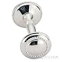 Empire Silver Sterling Beaded Dumbbell Rattle