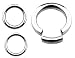 Body Accentz™ Nipple Ring Segment Captive Bead Body Jewelry Pair 14 gauge 3/8" - Sold as a pair