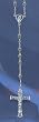 Silver Tone Rosary with 4mm Beads and Deluxe Box - 18" Chain - IMPORTED FROM ITALY