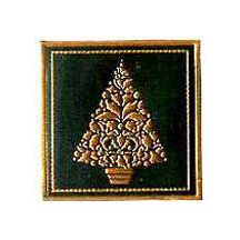 Holly & Flower Tree Embossed Sticker Seals