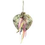 Jasper Pendant 11 Heart Sesame Gemstone Crystal Healing Pink Kiwi Green 4