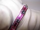 Omni Pet No.6069PWMPK14 Pink Metallic Dog Collar with Paw Prints 14in x 0.5in width
